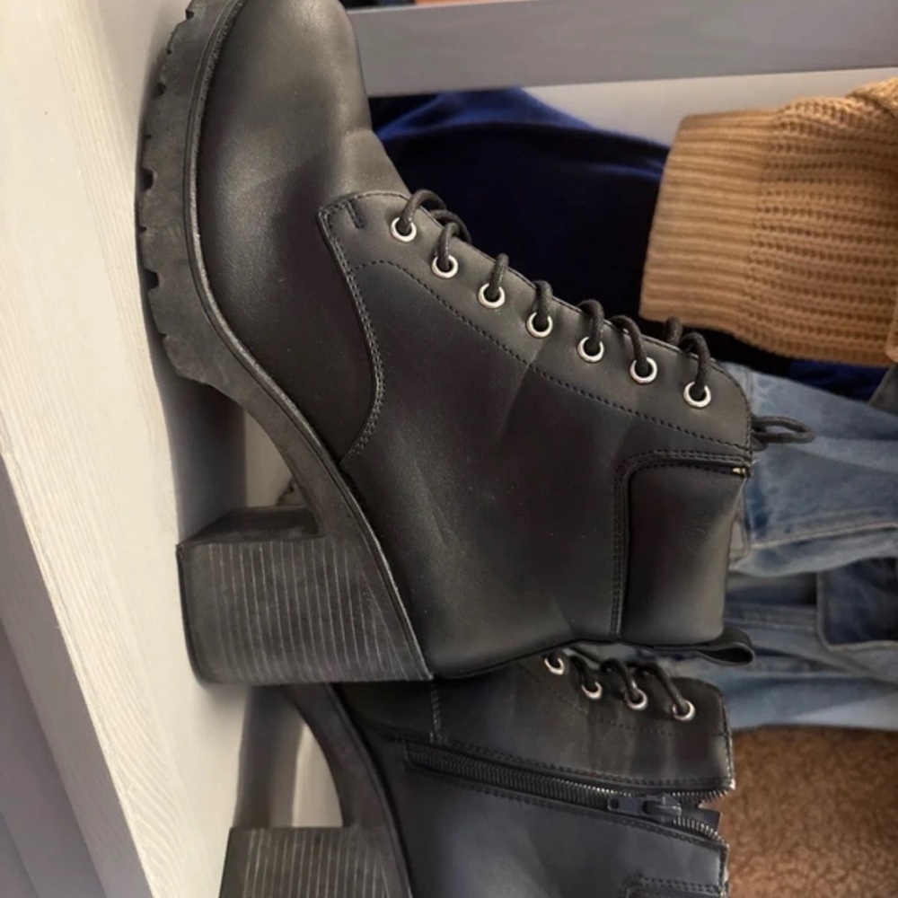 Boots Black Heeled Ankle Boots